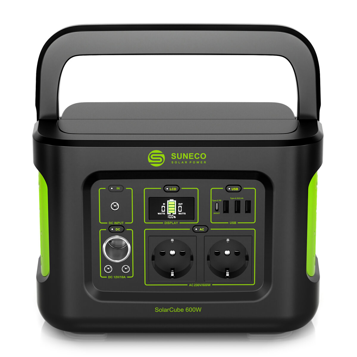 SolarCube 600W  Powerstation tragbar für Camping, Outdoor, Wohnmobil