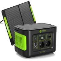 600W Powerstation mit Solarpanel | Tragbarer SolarCube...